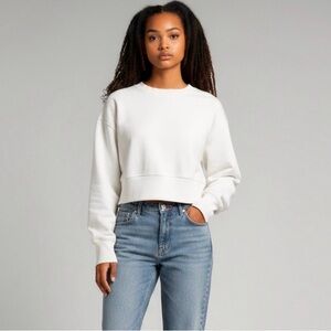 Wild Fable Ivory Cropped Pullover Sweater Size S off white